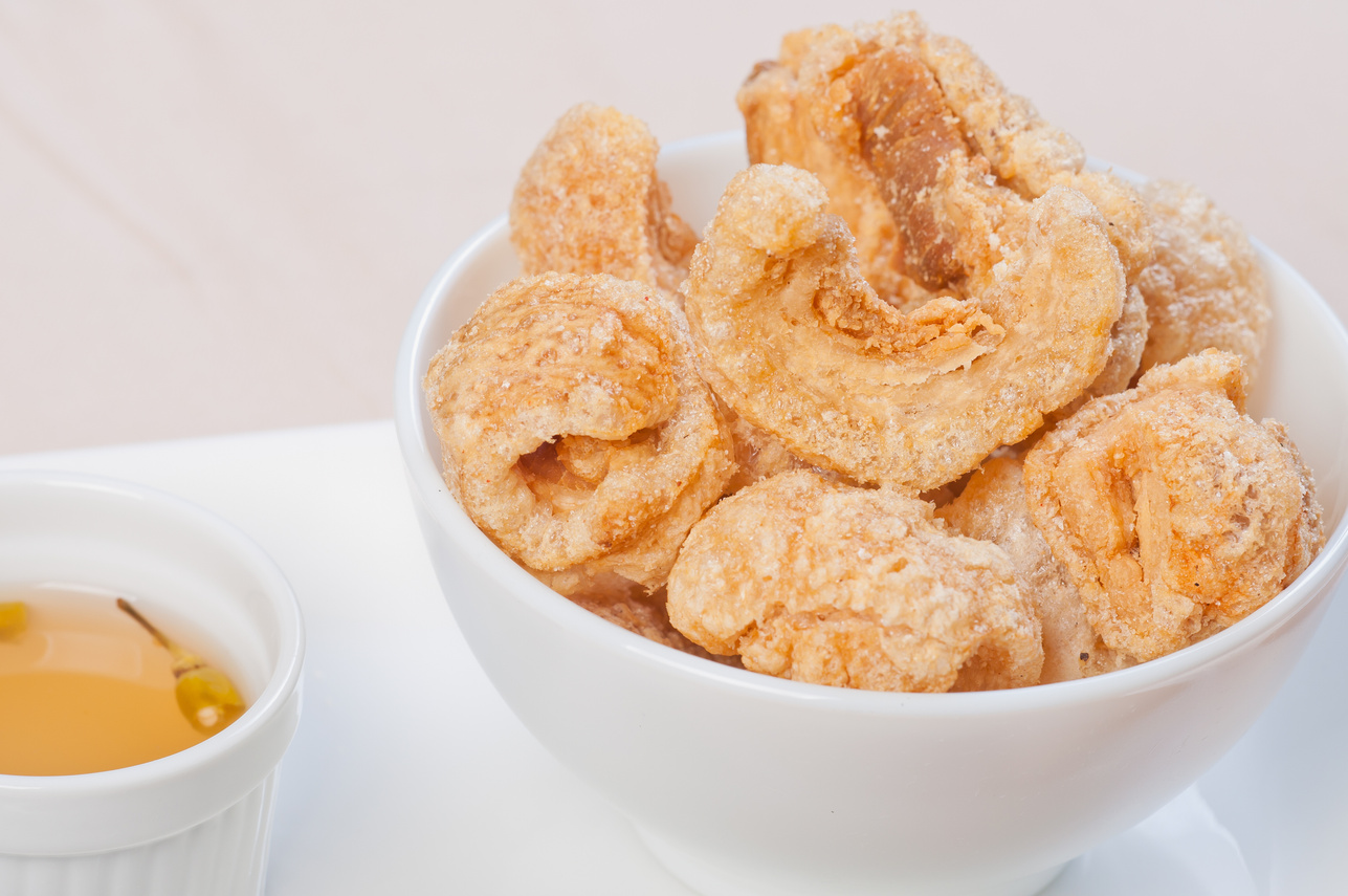 crispy fried pork fat also known as chicharon