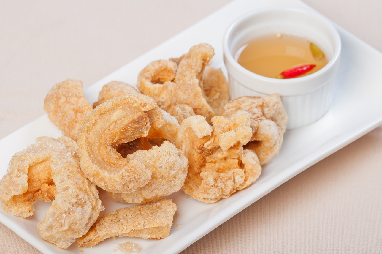 crispy fried pork fat also known as chicharon