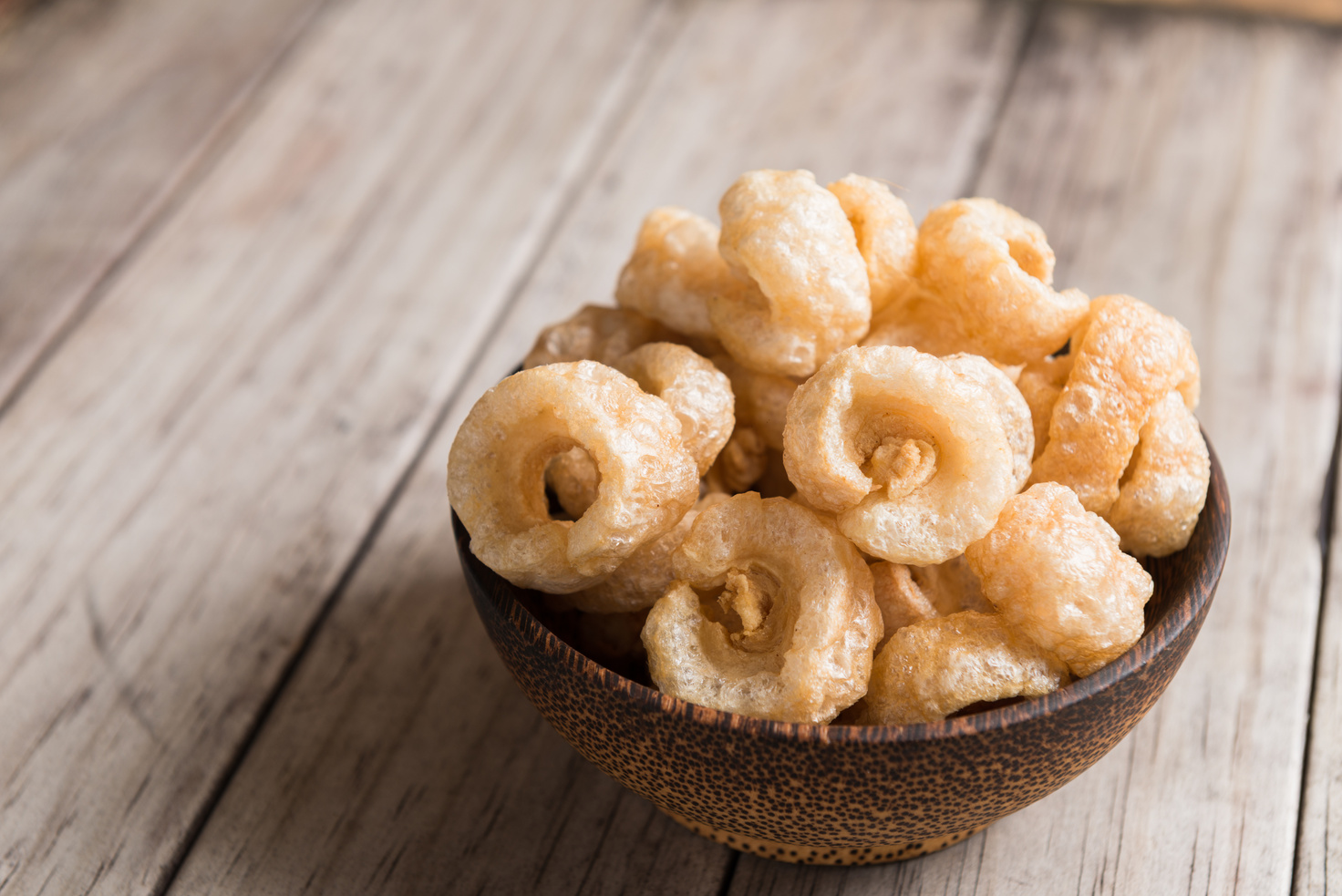 Pork rinds also known as chicharon